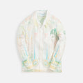 Casablanca Twill La Monnaie Cuban Collar Long Sleeve Shirt Silk - Multi