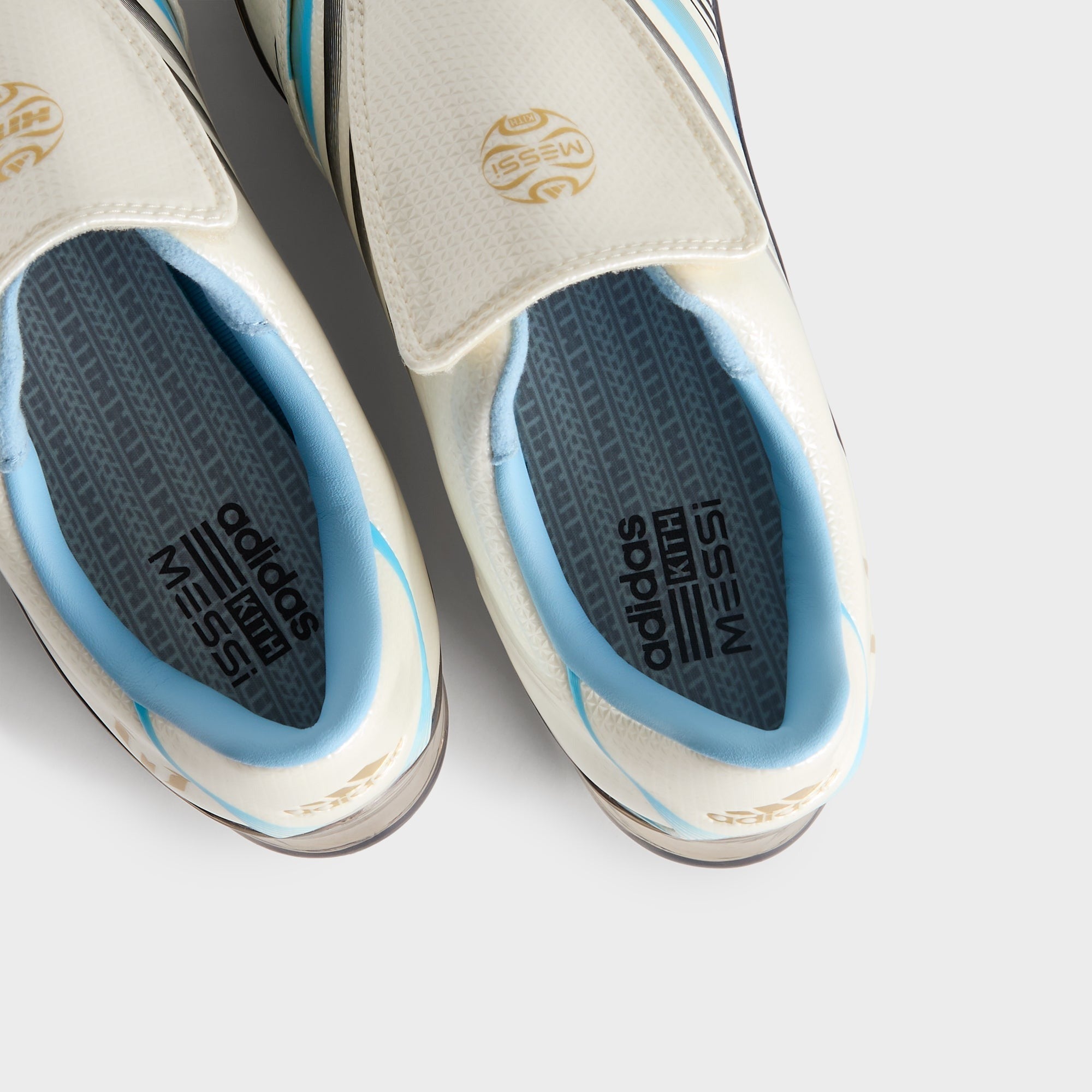 Kith & Messi for adidas Football F50 Inframe - Off White / Clear Blue / Metallic Gold