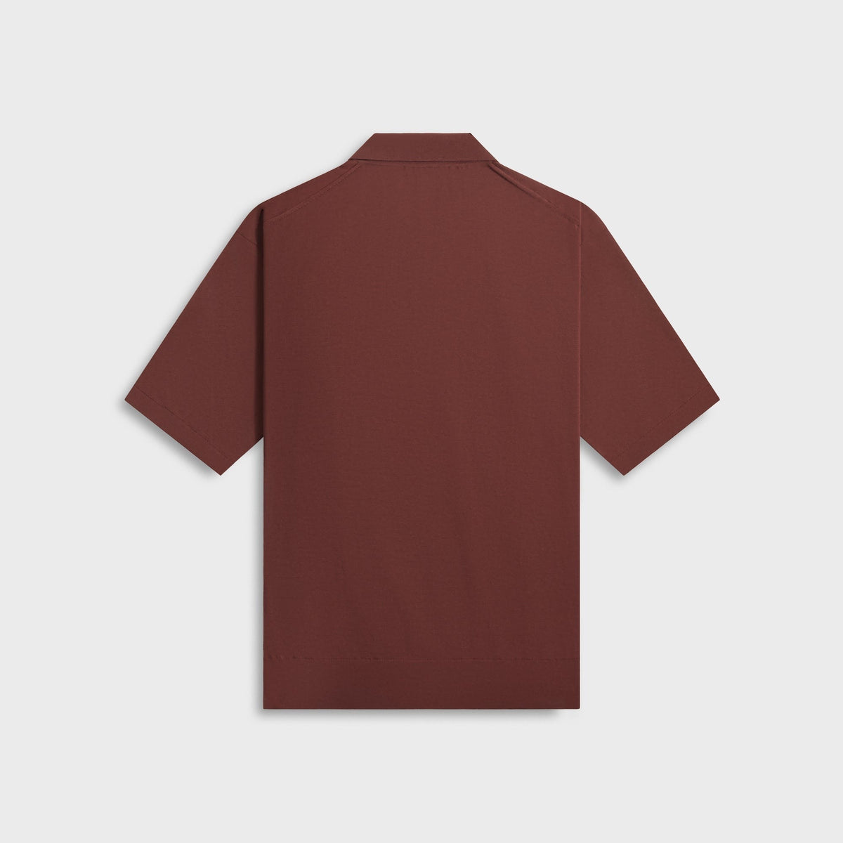 Auralee Super High Gauge Cotton Knit Polo - Brown