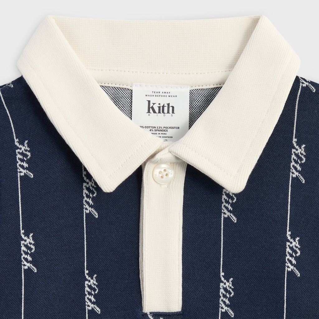 Kith Baby Script Knit Tilden Polo - Nocturnal