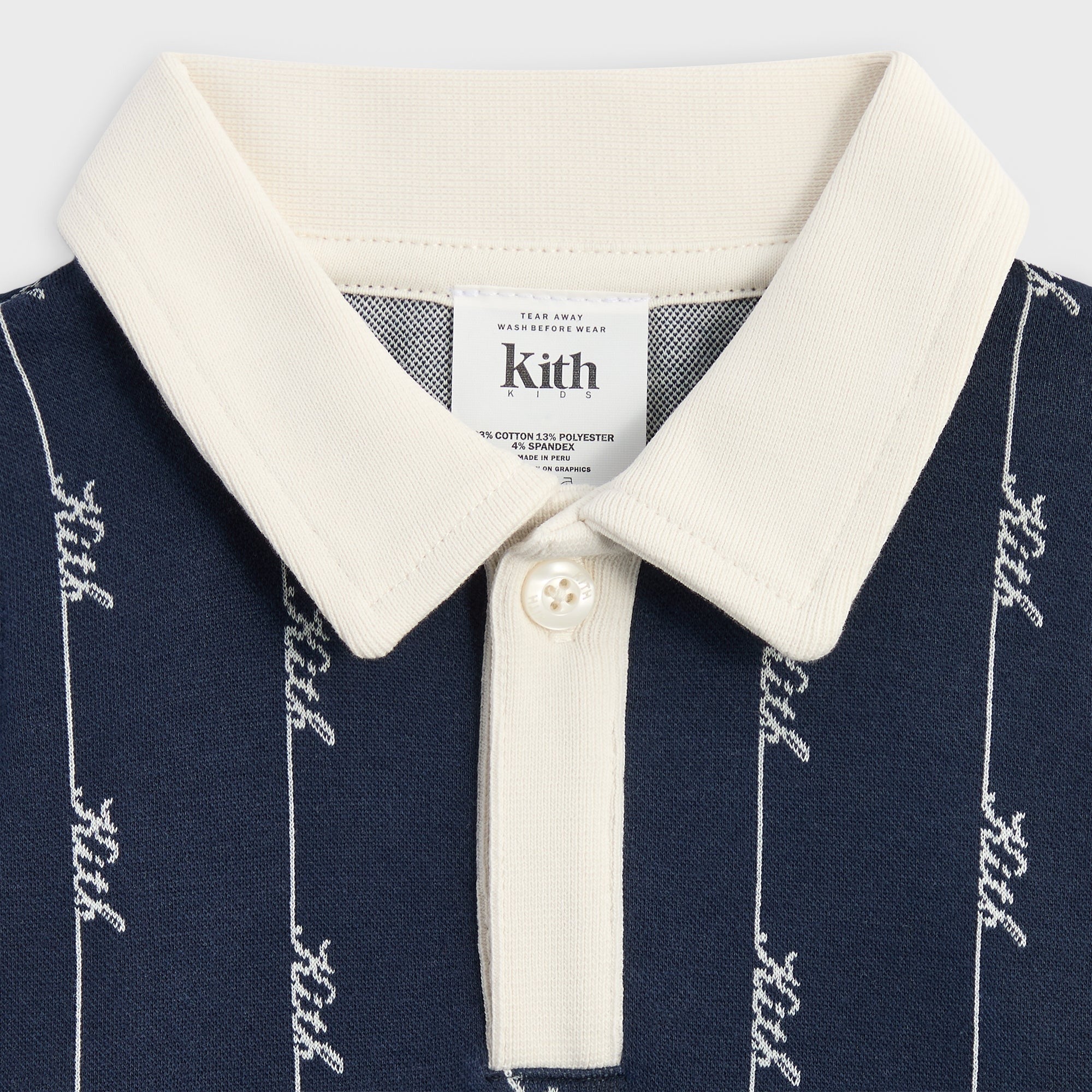 Kith Baby Script Knit Tilden Polo - Nocturnal