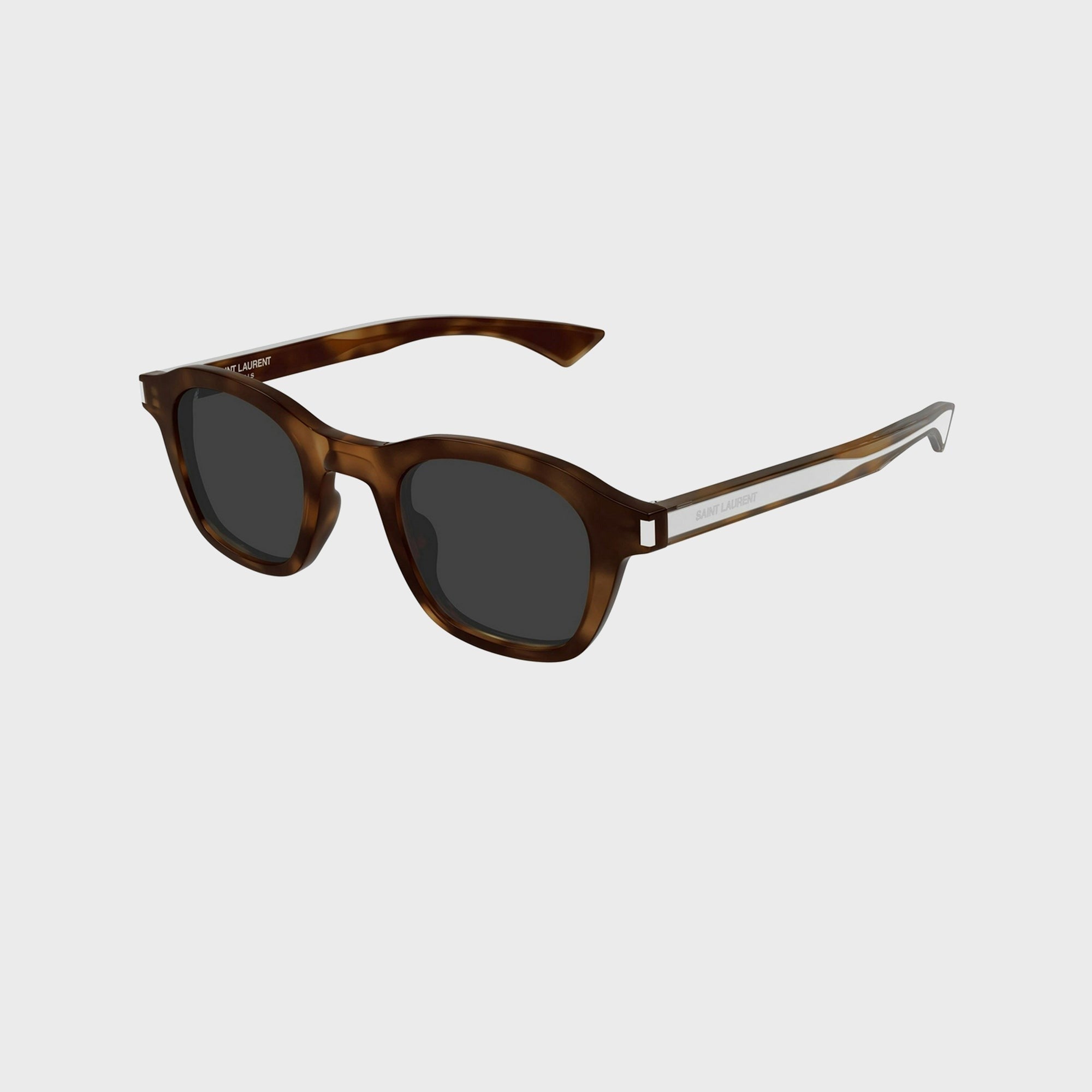 Saint Laurent SL880 Square Sunglasses - Havana / Crystal / Grey