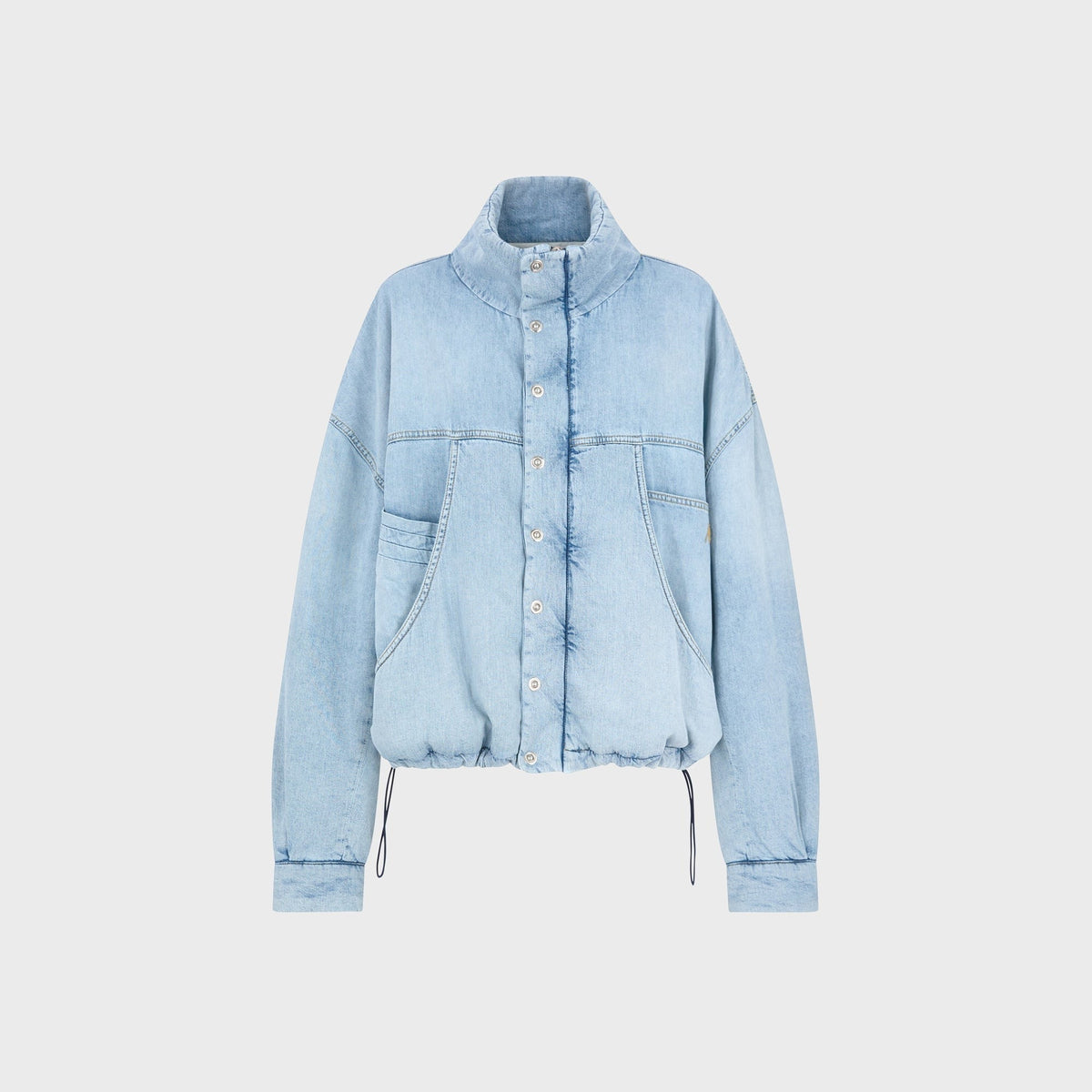 The Attico Bomber Jacket - Blue Super Washed