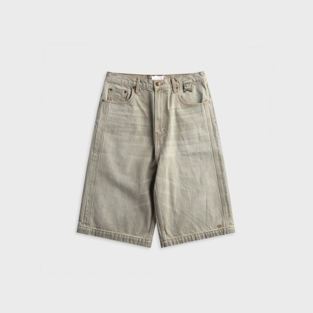 Rhude Baggy Traxedo Denim Short - Liberty Grey