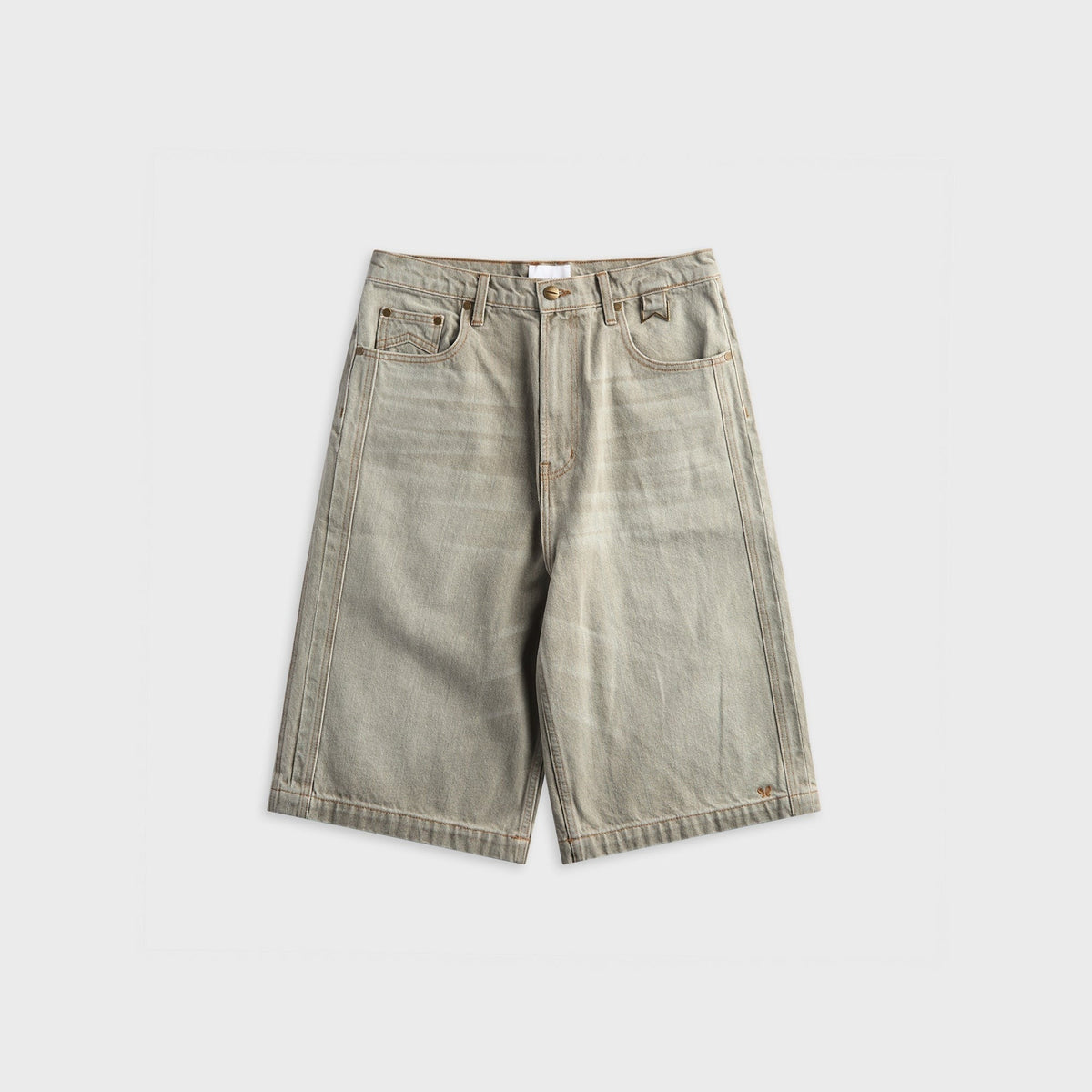 Rhude Baggy Traxedo Denim Short - Liberty Grey