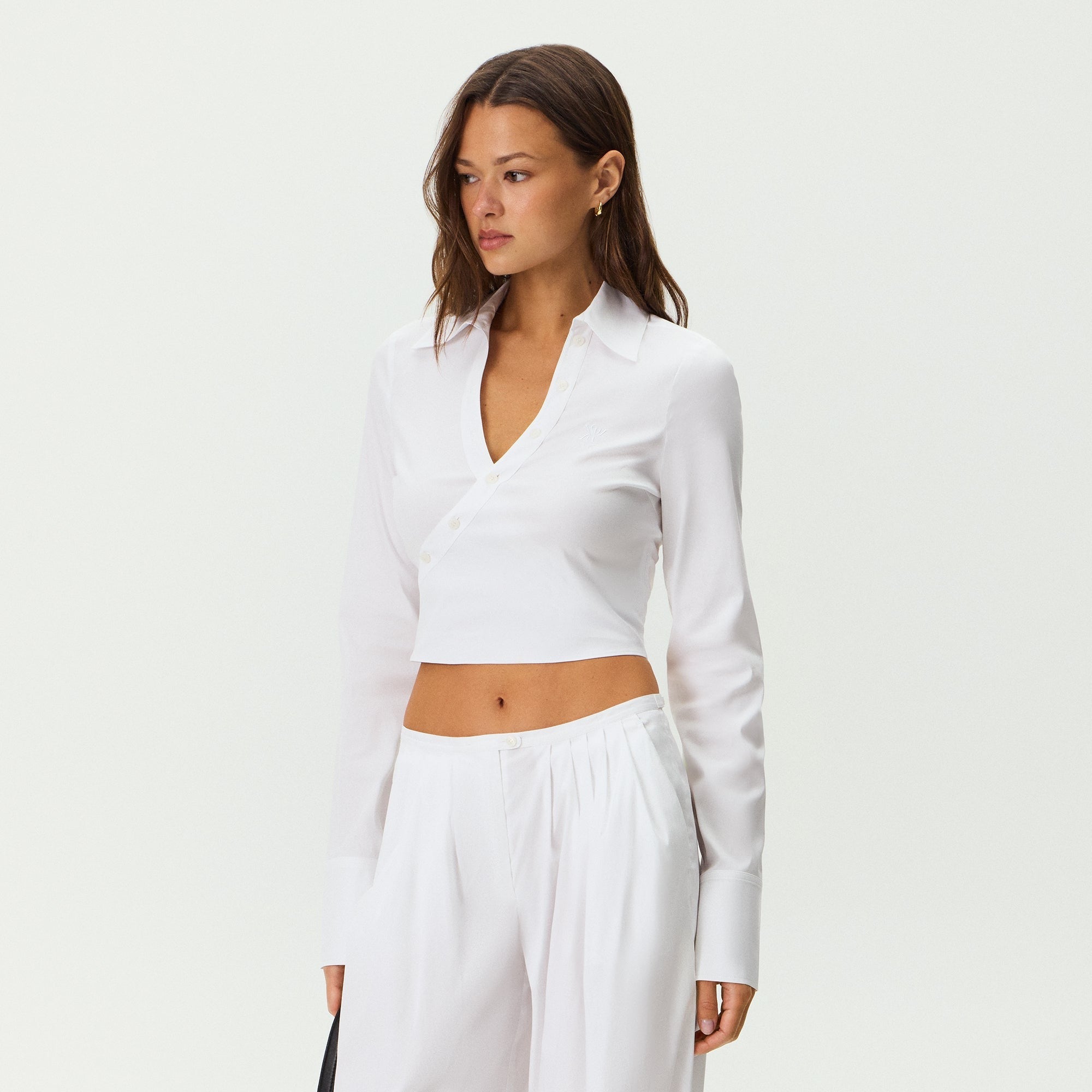 Kith Women Kairi Poplin Wrap Shirt - White