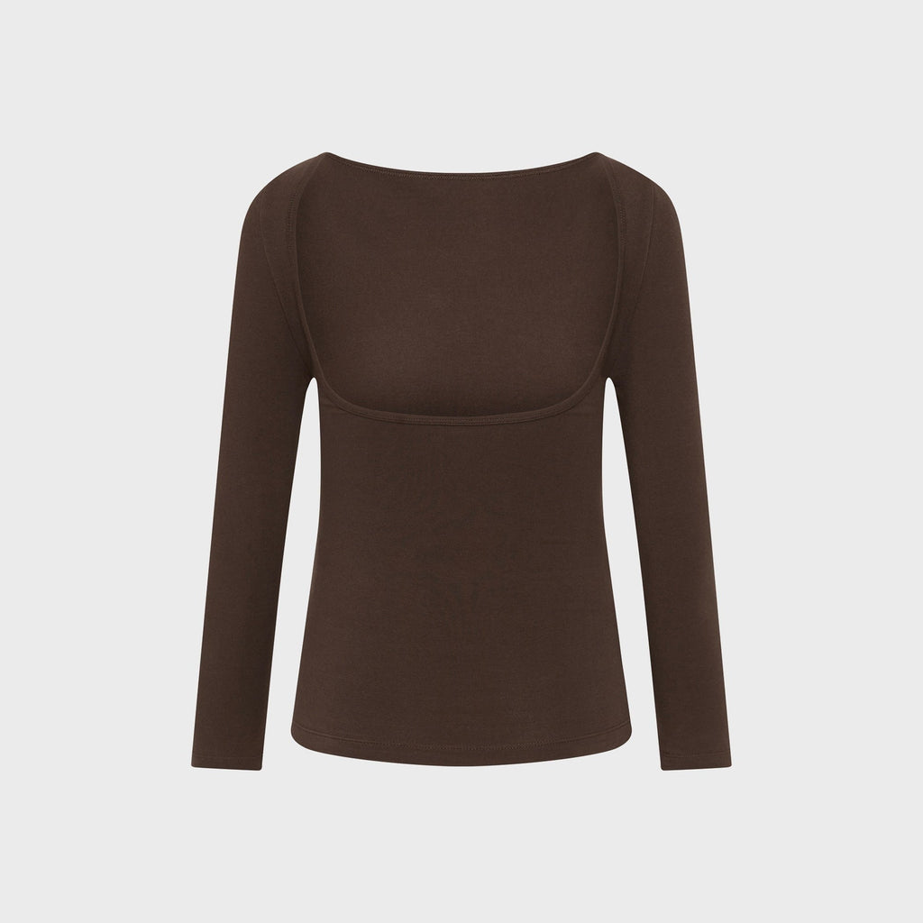St. Agni Soft Jersey Ballerina Top - Liquer