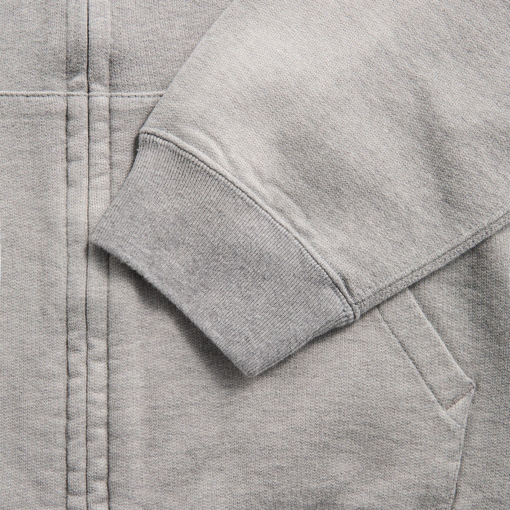 Auralee Product Dyed Pima Light Sweat Zip Parka - Top Gray