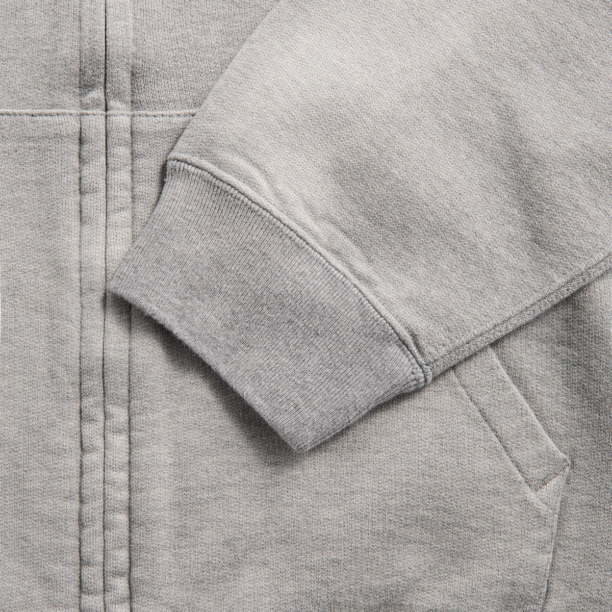 Auralee Product Dyed Pima Light Sweat Zip Parka - Top Gray