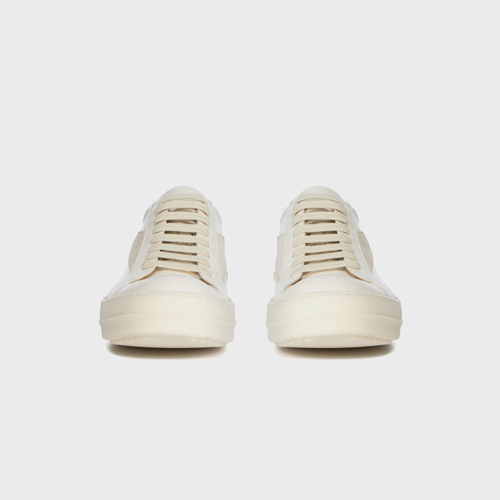 Rick Owens Scarpe In Pelle Vintage Sneaks - Milk / Milk / Milk