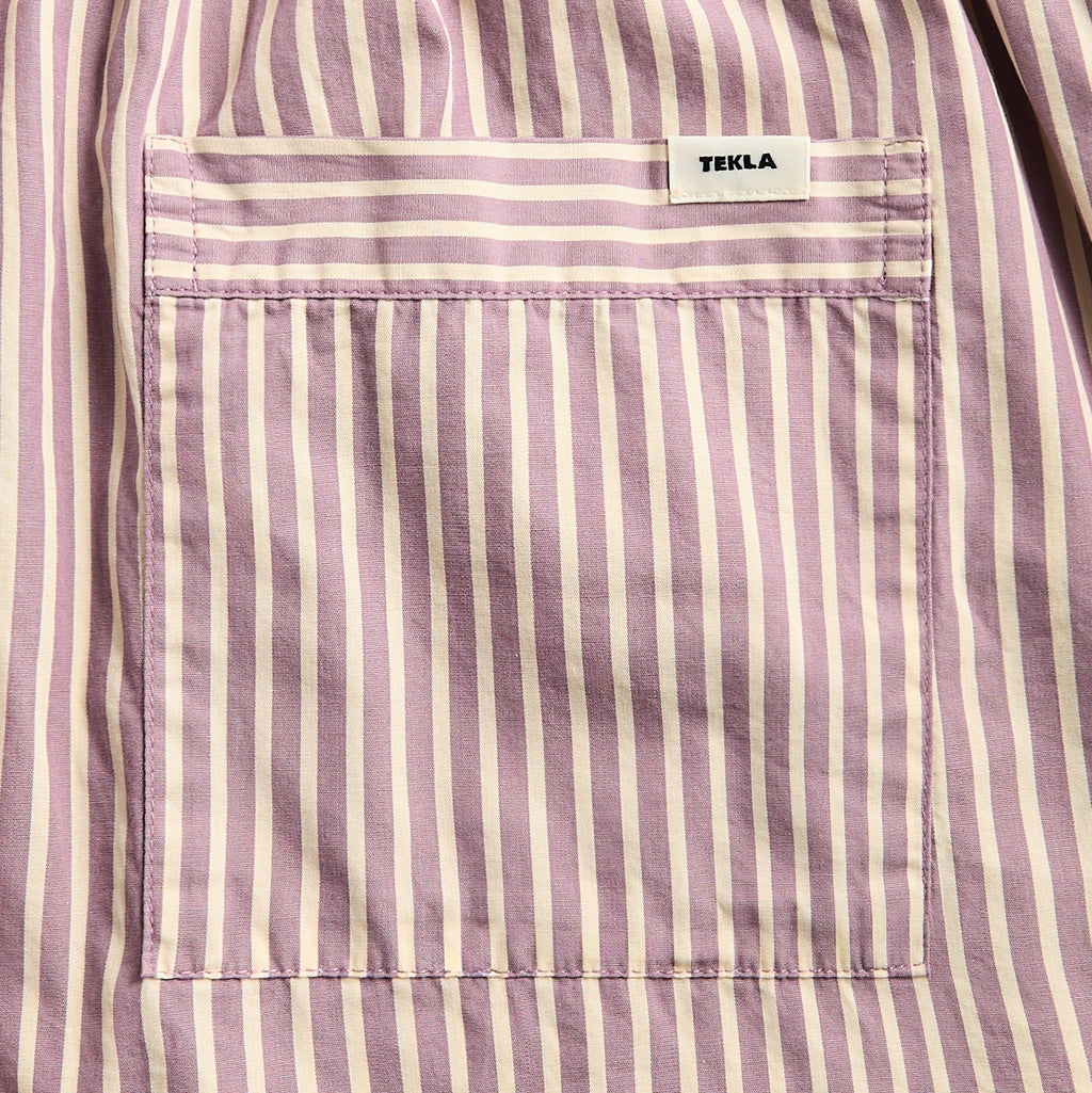 Tekla Poplin Pyjamas Shorts - Skipper Stripes