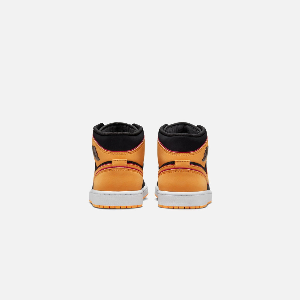 Nike Air Jordan 1 Mid Se V2 - Black / Vivid Orange Cardina