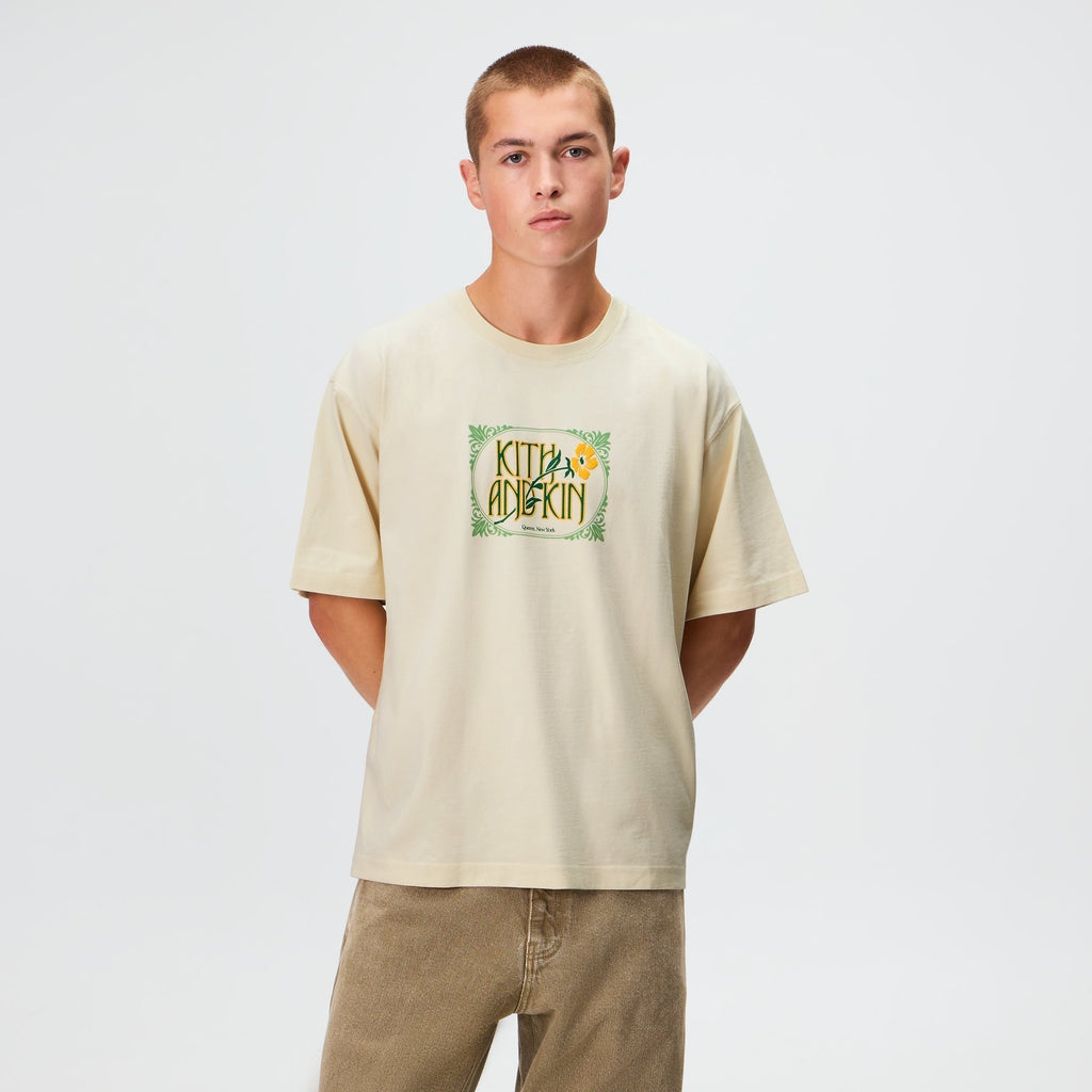 Kith Folk Bloom Alex Boxy Tee - Waffle