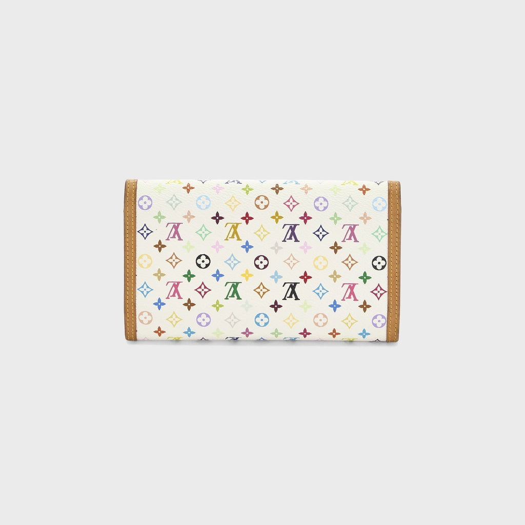 WGACA Louis Vuitton x Takashi Murakami International Wallet - White
