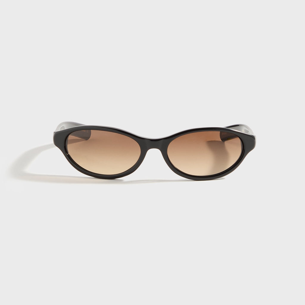 Flatlist Olympia Sunglasses - Solid Black / Brown Gradient Lens