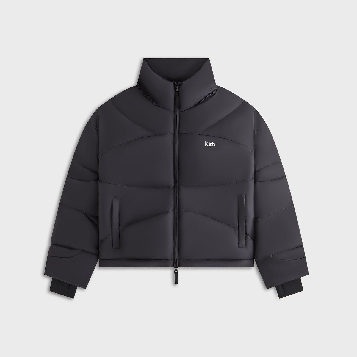 Kith Women Corey Hooded Nylon Puffer - Black