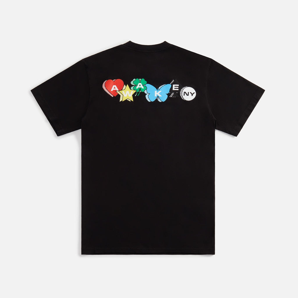Awake NY Printed Charm Logo Tee - Black