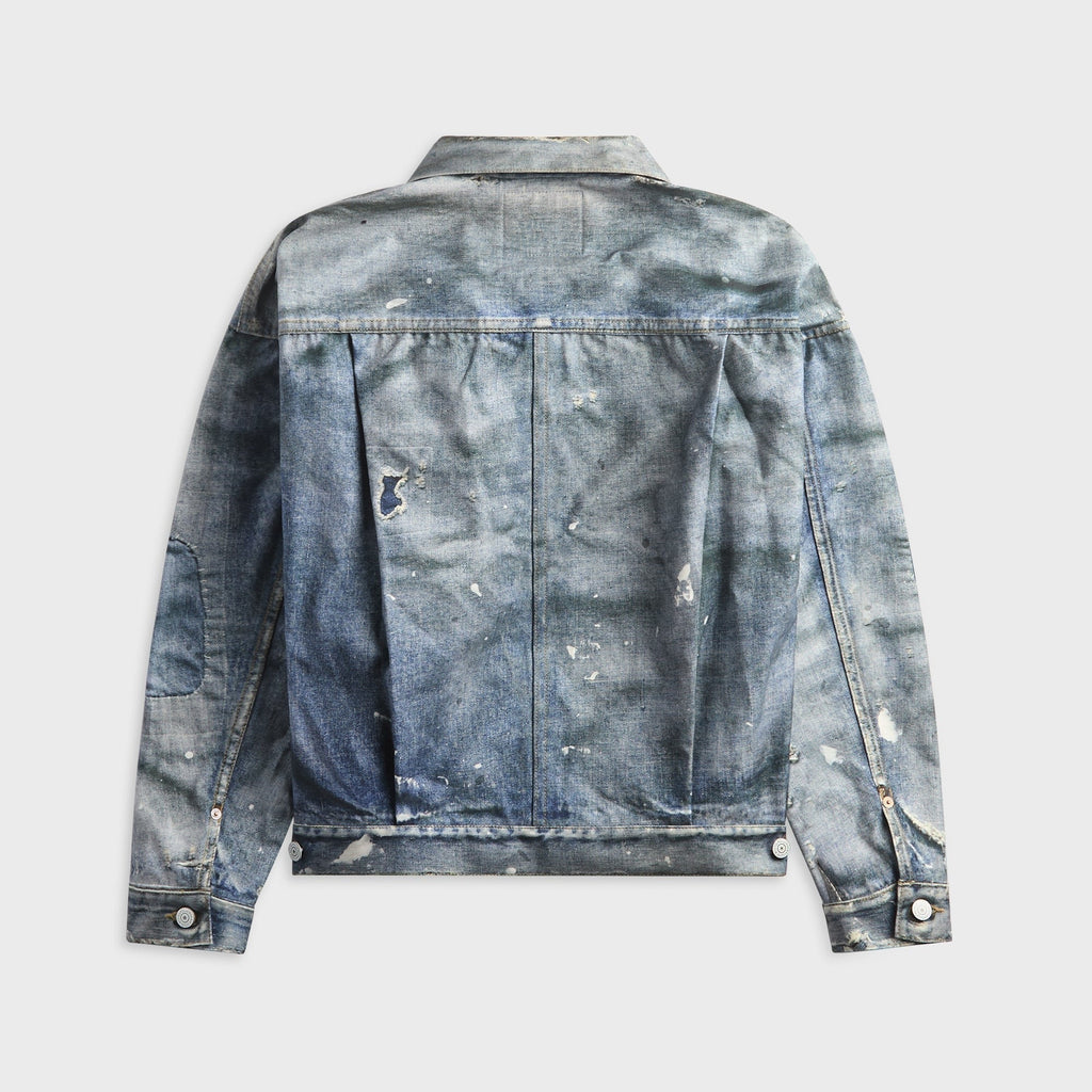 Junya Watanabe MAN New Manual Printed Denim Jacket - Indigo