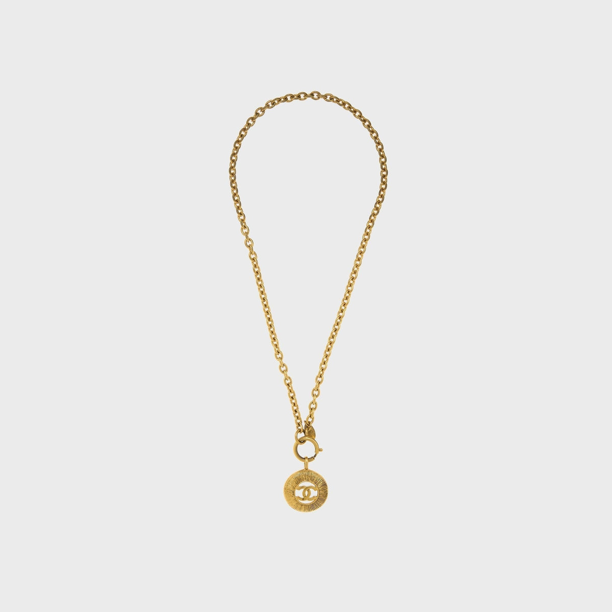WGACA Chanel CC Sunburst Necklace - Gold