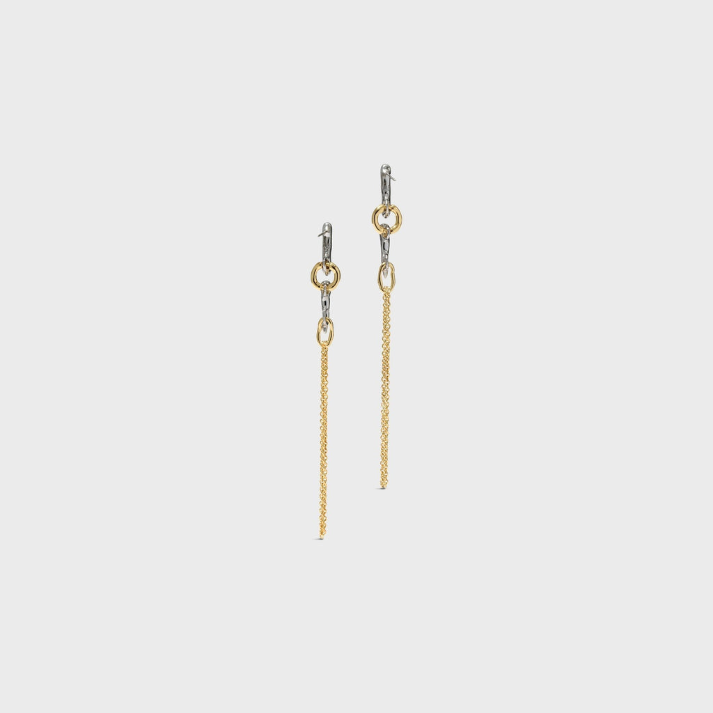 Alexis Bittar Solanales Crystal Spear Chain Drop Earrings - Gold / Silver