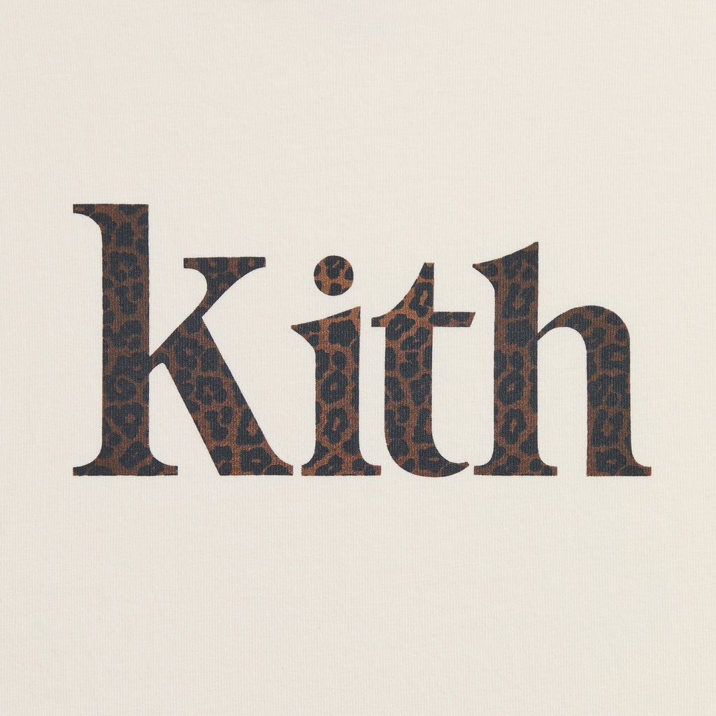 Kith Kids Leopard Serif Leonard Tee - Sandrift - PH