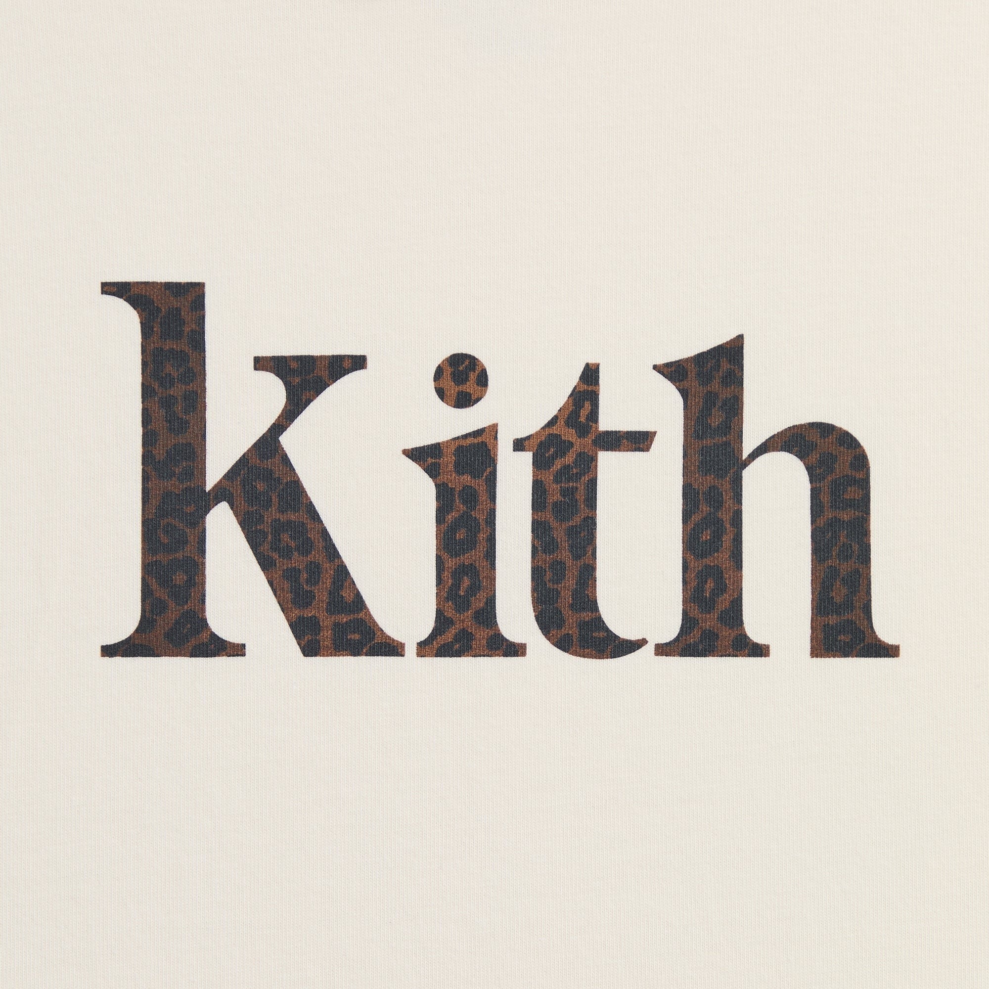 Kith Kids Leopard Serif Leonard Tee - Sandrift - PH