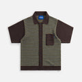 Awake NY Knit Crochet Button Down - Brown / Multi