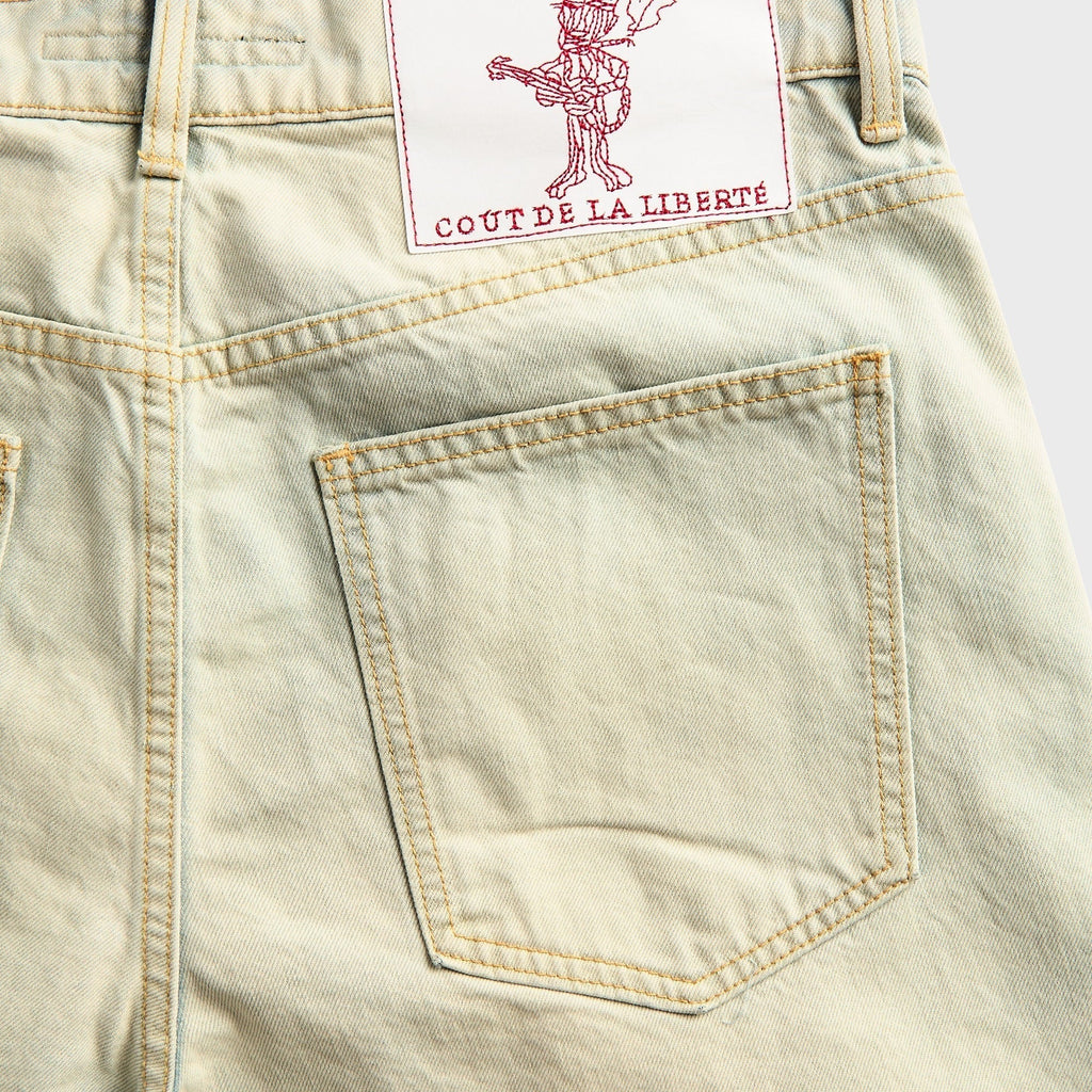 Coût De La Liberté Zander Crispy Denim Baggy Short - Thames Wash