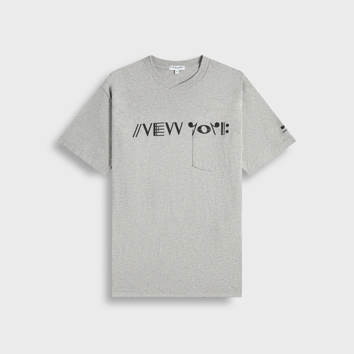 Engineered Garments Printed Cross Crew-Neck Tee - Grey Cosmopolitanism