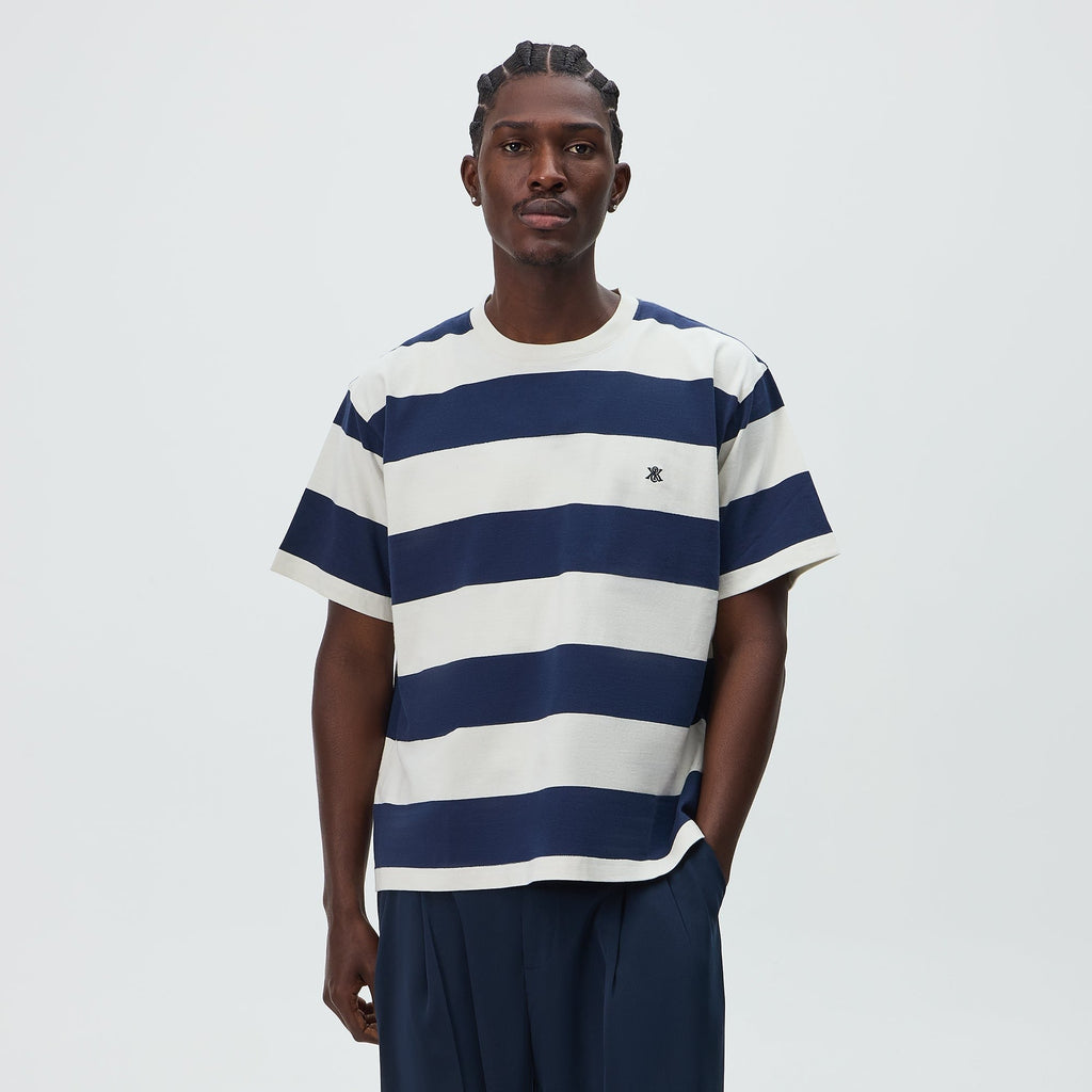 Kith Stripe Alex II Boxy Tee - Sandrift