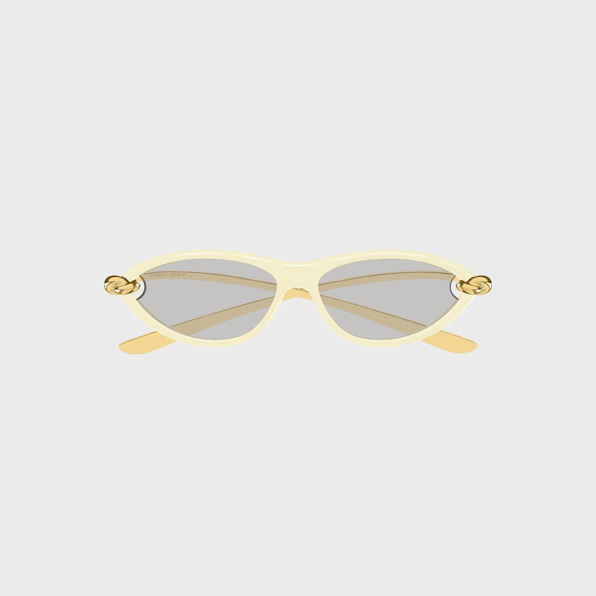 Bottega Veneta Knot Cat-Eye Sunglasses - Beige / Grey