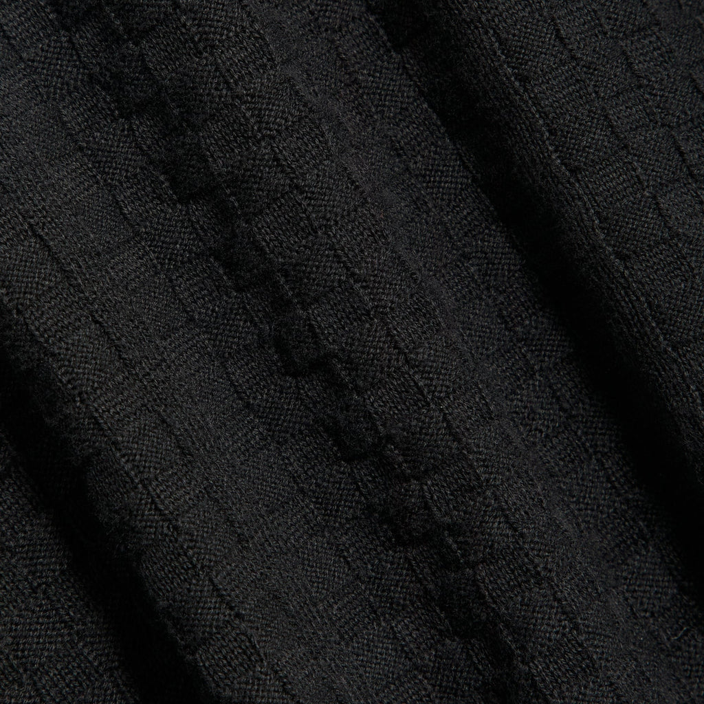 Kith Long Sleeve Tilden Pullover - Black