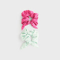 Kith Kids Set of 2 Printed Classic Logo Monogram Scrunchie - Multi