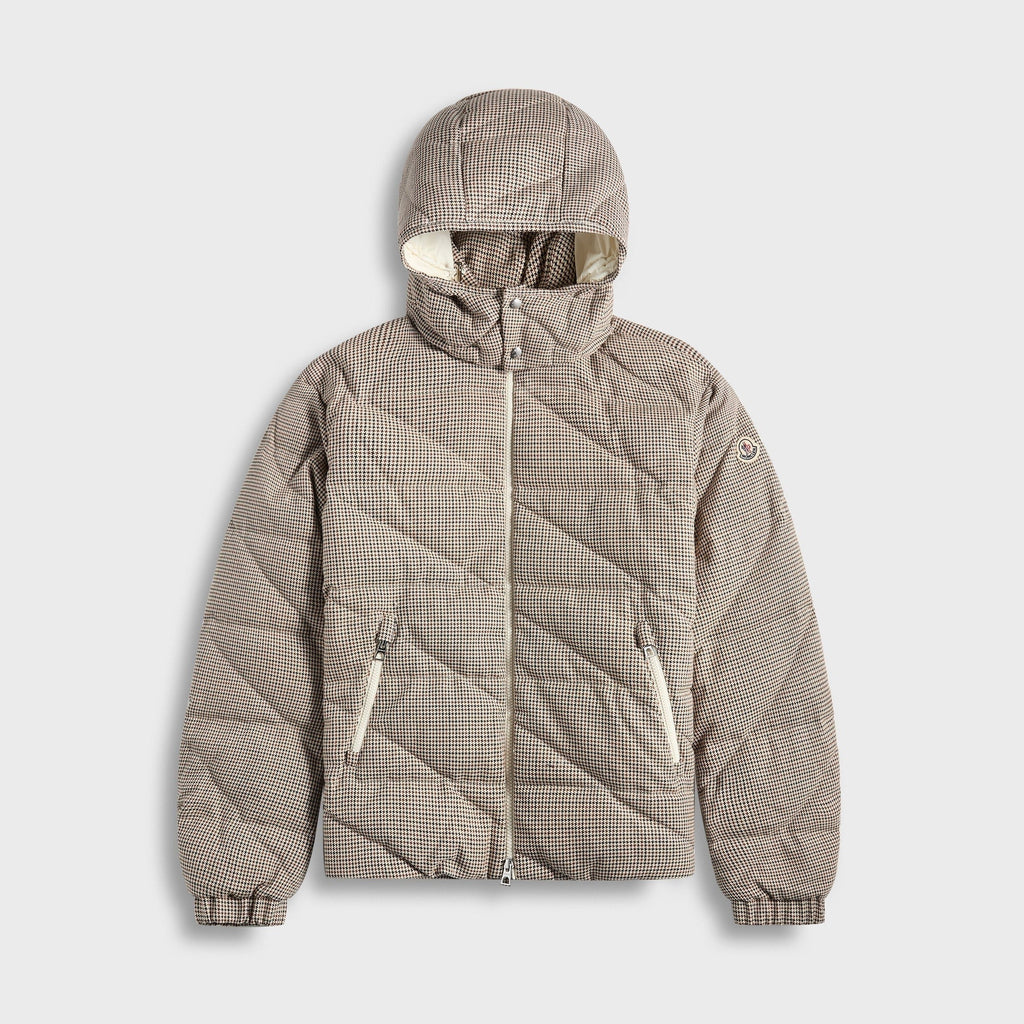 Moncler Psyllos Wool-Blend Hooded Down Jacket - Grey