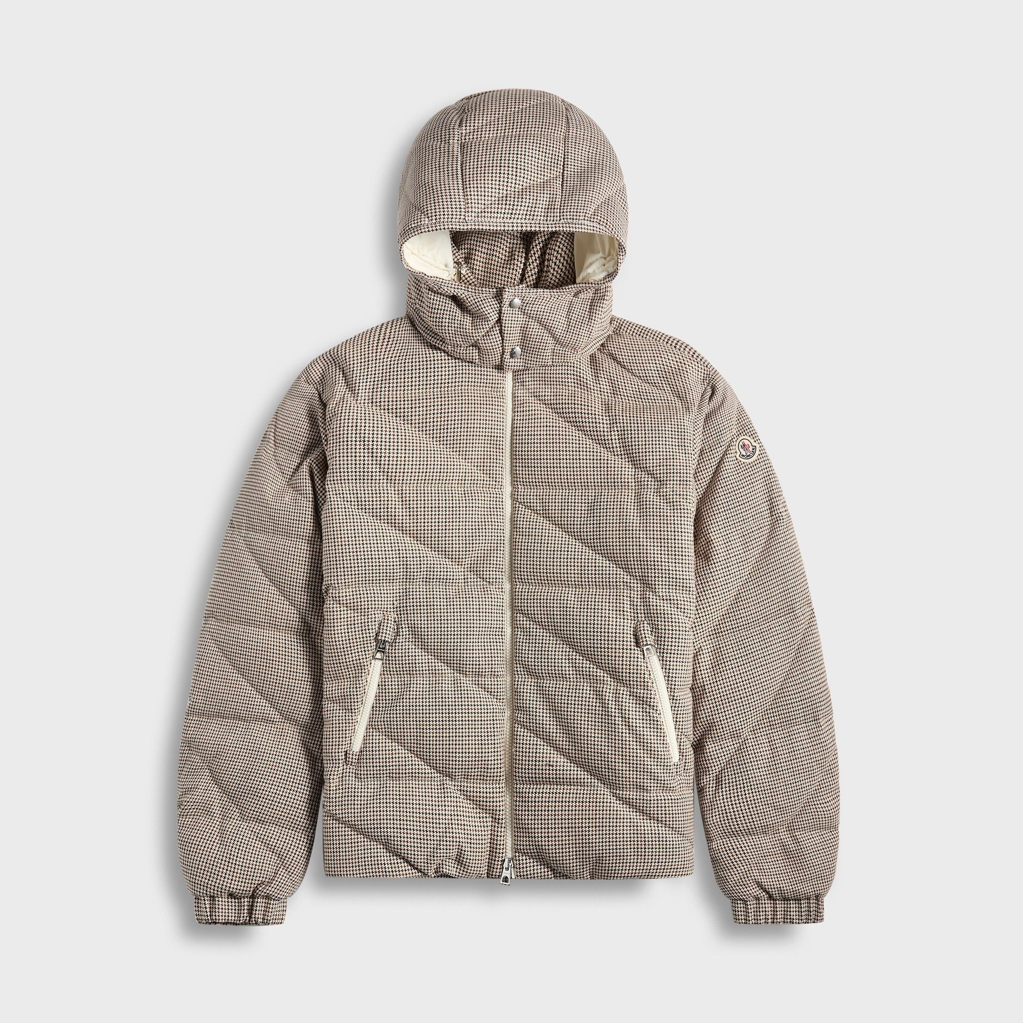 Moncler Psyllos Wool-Blend Hooded Down Jacket - Grey