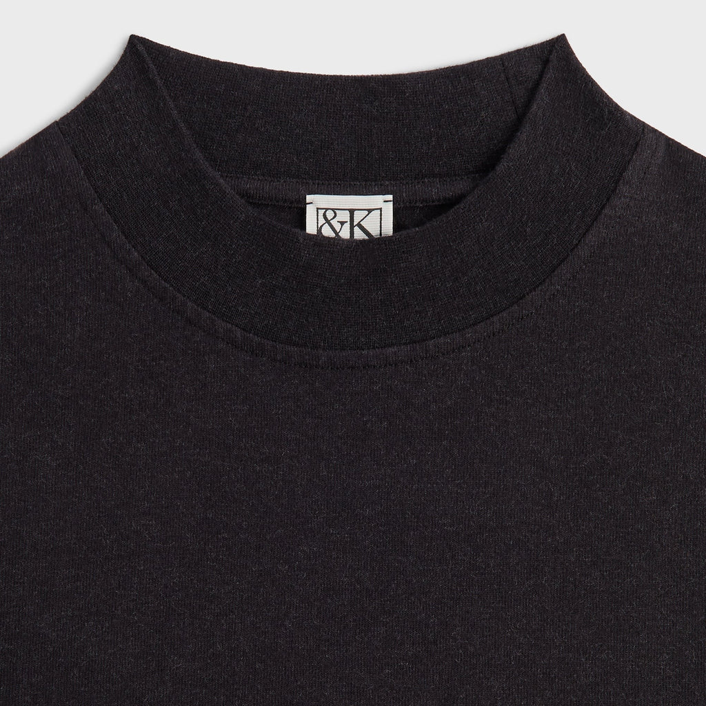 &Kin Mock Neck James Tee - Black