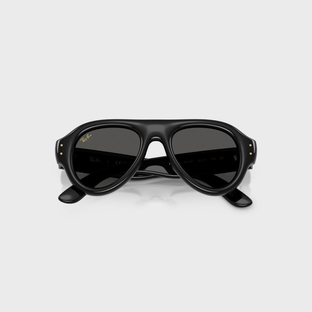 Ray-Ban x A$AP Rocky Aviator Puffer Sunglasses - Black Frame / Dark Grey Lens