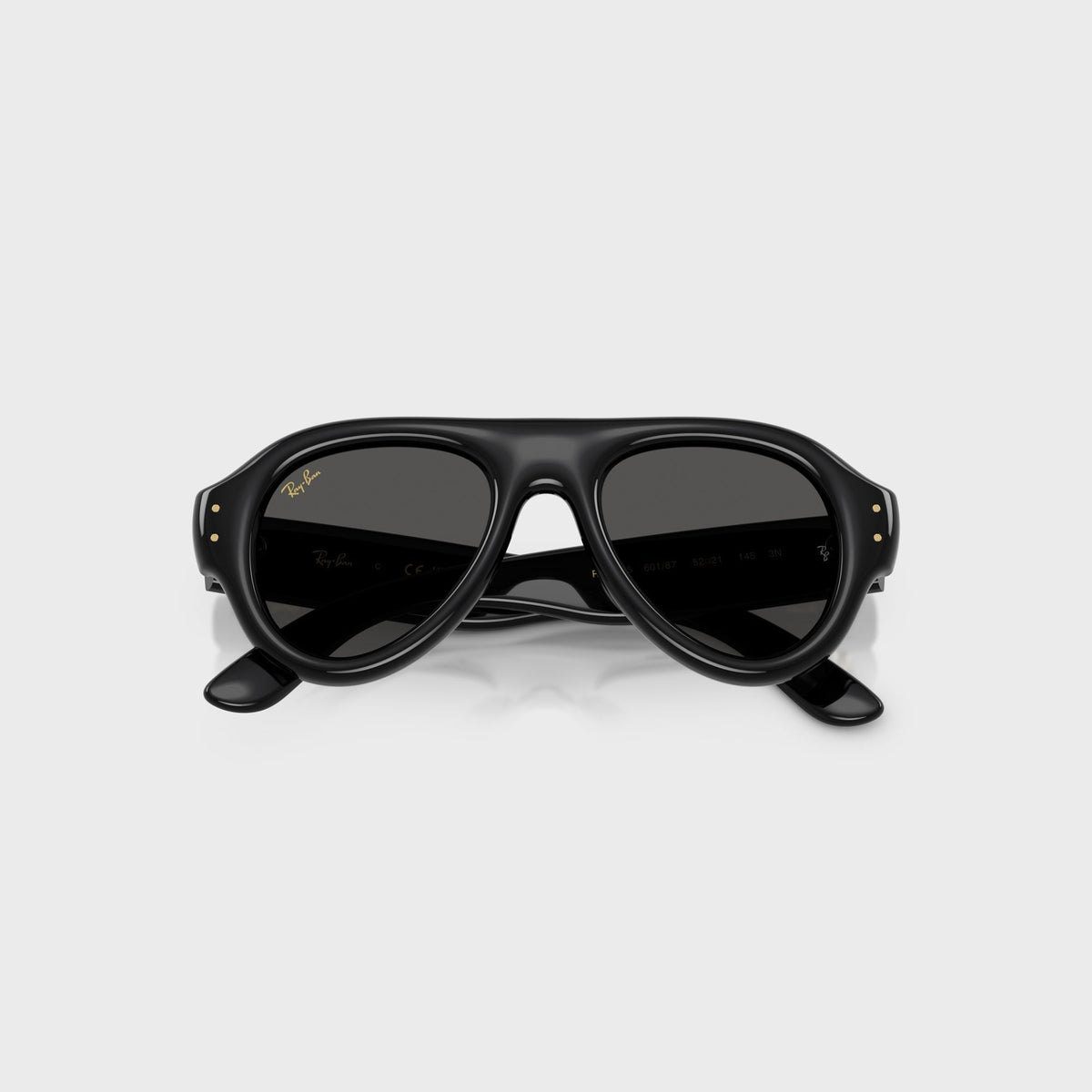Ray-Ban x A$AP Rocky Aviator Puffer Sunglasses - Black Frame / Dark Grey Lens