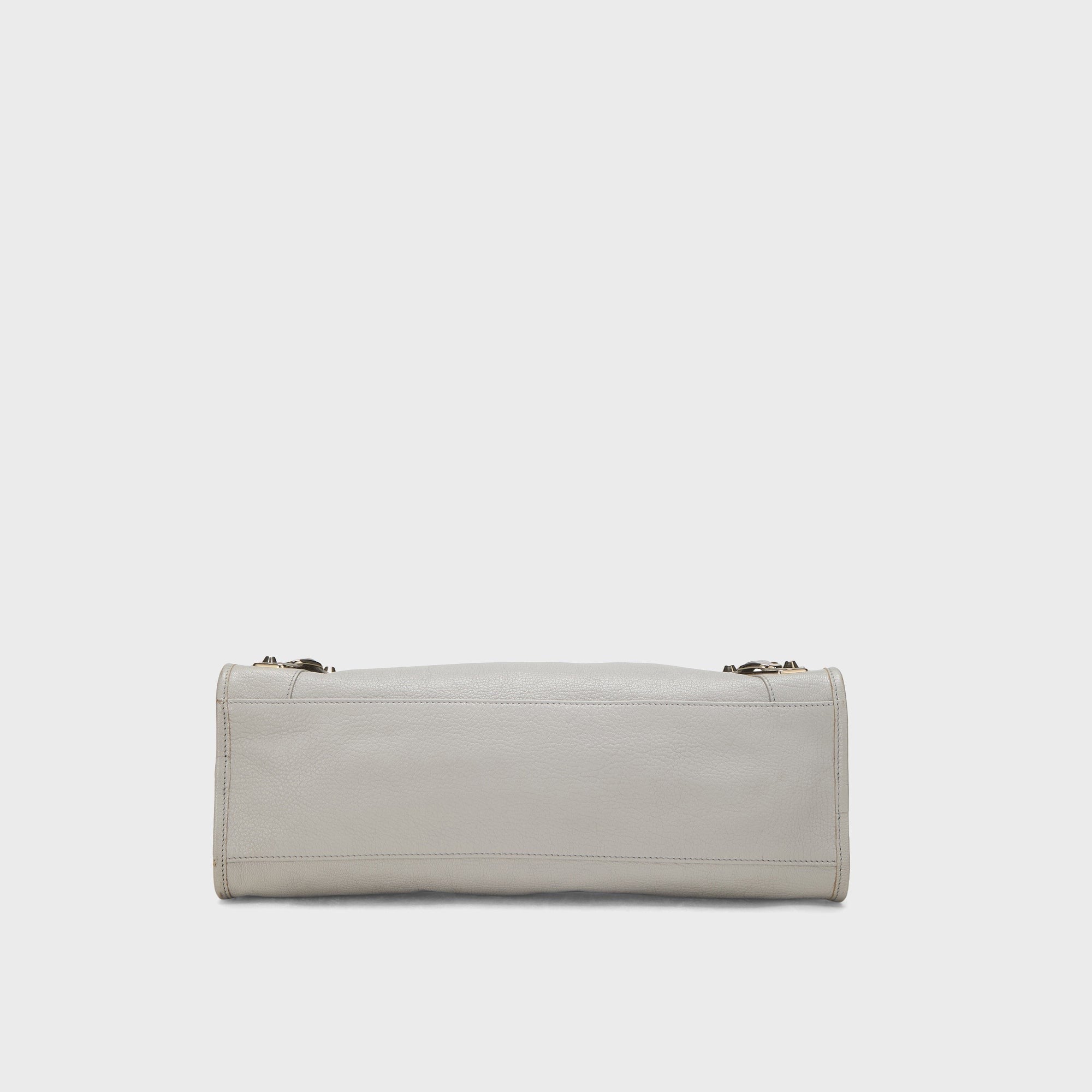 WGACA Balenciaga Chevre Leather Classic Metallic Edge Mini City Bag - Grey