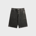 Coût De La Liberté Zander Crystal Rigid Denim Baggy Short - Sunfade Oz Black