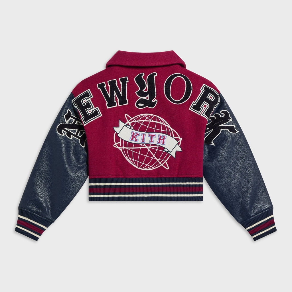 Kith Kids Cropped Varsity Jacket - Noir - PH