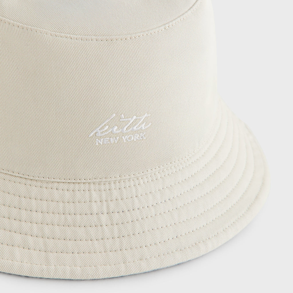 Kith Heather Jacquard Canvas Reversible Dawson Bucket Hat - Light Indigo