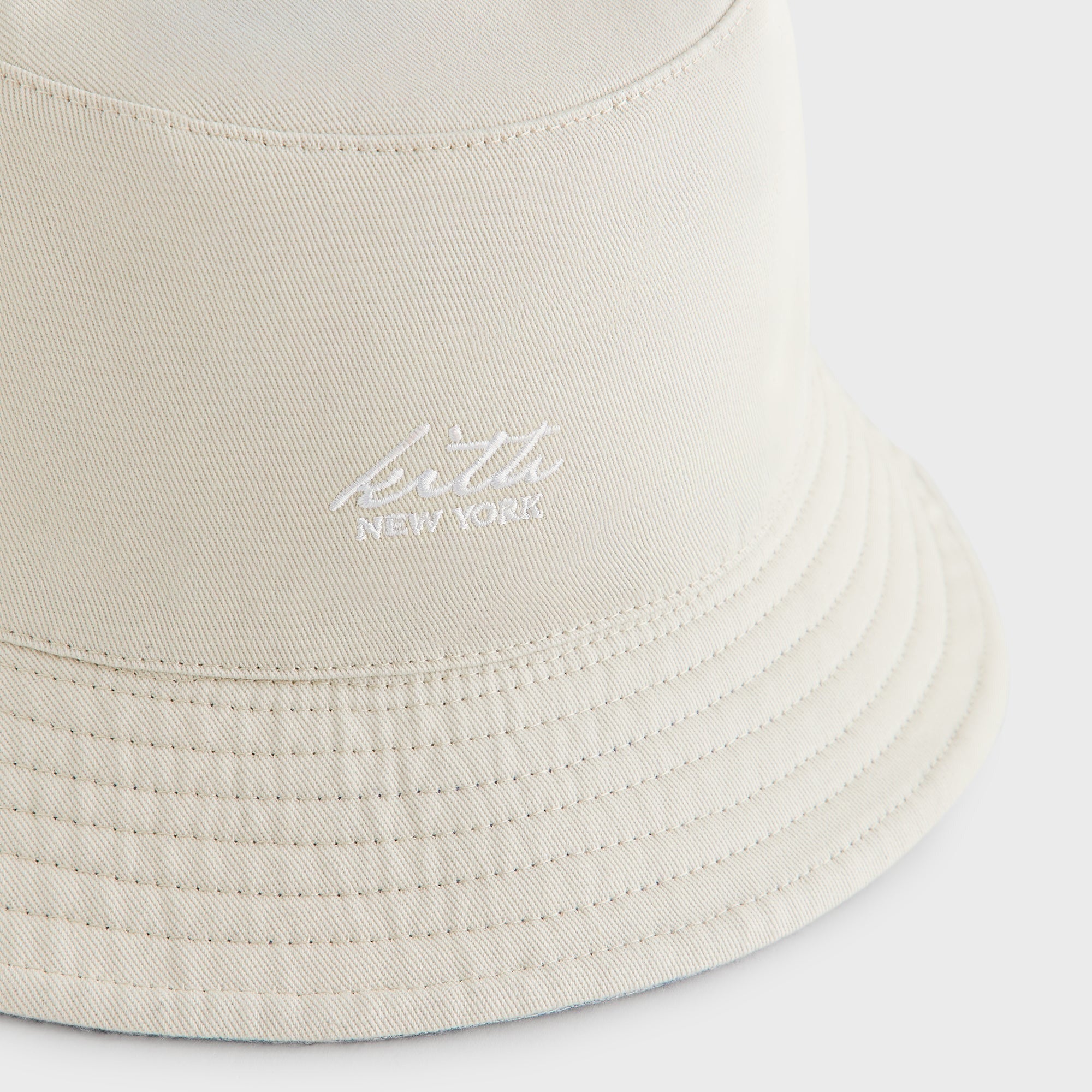 Kith Heather Jacquard Canvas Reversible Dawson Bucket Hat - Light Indigo