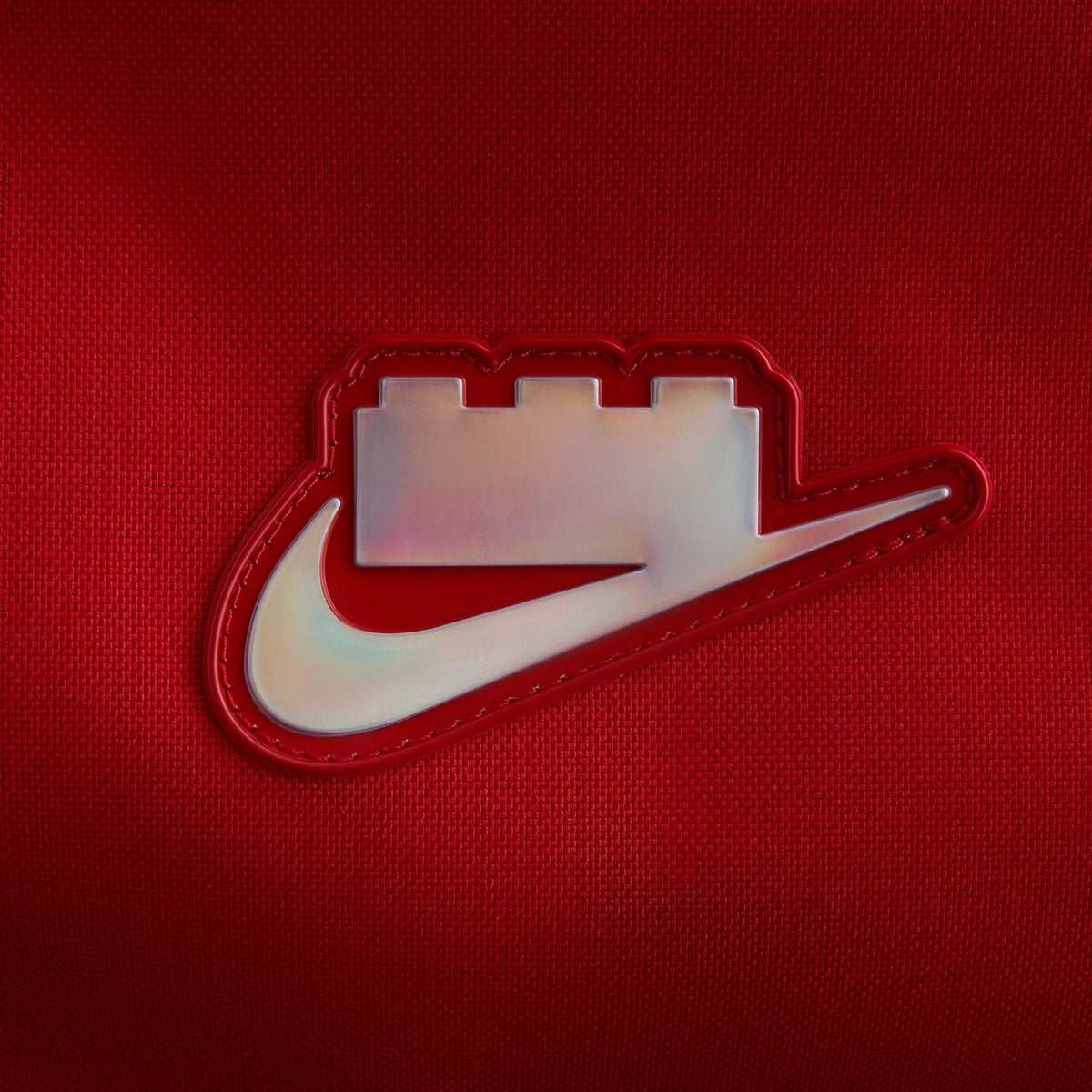 Nike x LEGO Kids Heritage Backpack - Rush Red / Dark Cayenne / Metallic Silver