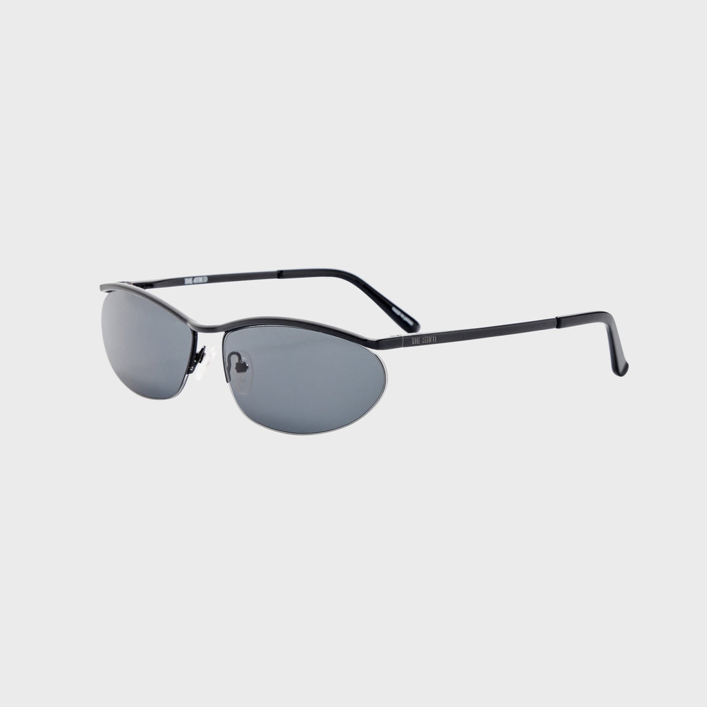 The Attico Charlotte Sunglasses - Shiny Black / Grey