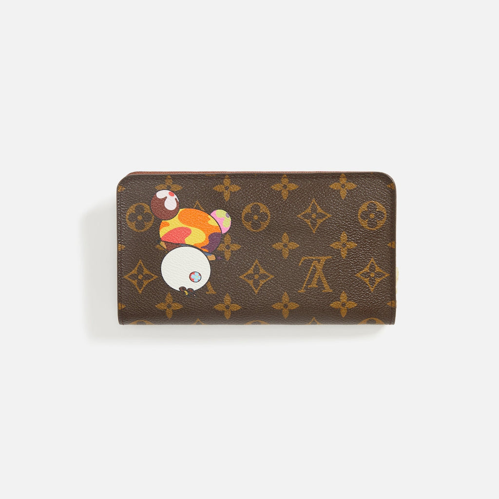 WGACA Louis Vuitton x Takashi Murakami Panda Porte Monnaie Zipper Wallet - Brown