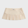 GUIZIO Pleated Micro Mini Skirt - Ivory