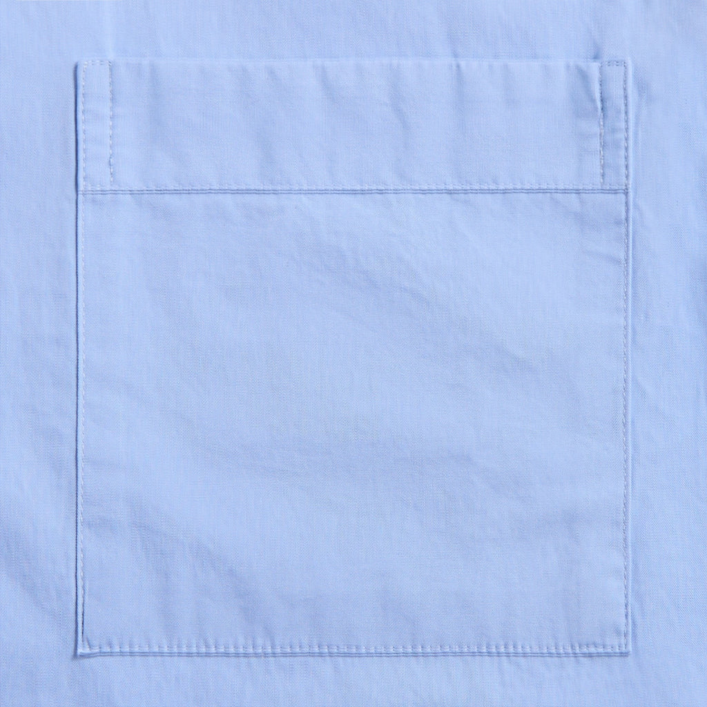 Tekla Poplin Long Sleeve Pyjama Shirt - Solid Cornflower