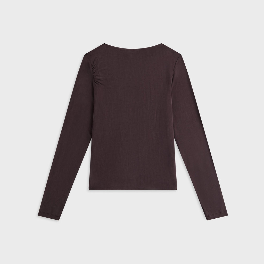 Peachy Den Kylie Long Sleeve Top - Chocolate