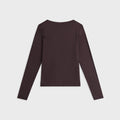 Peachy Den Kylie Long Sleeve Top - Chocolate